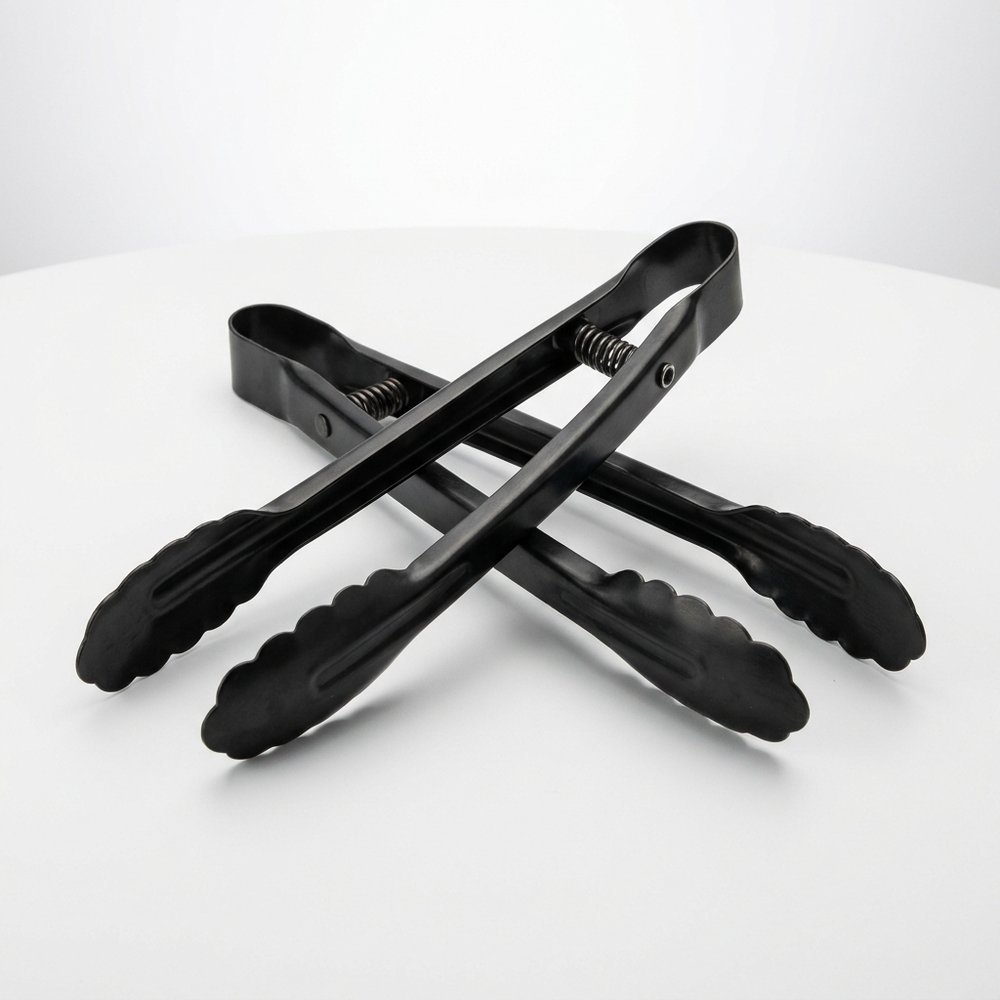 Buffet tongs — 30 cm black pair