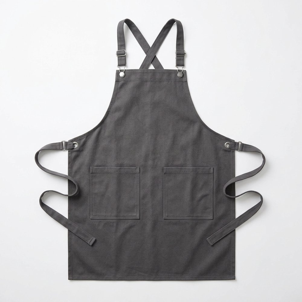Cross-back culinary bib apron