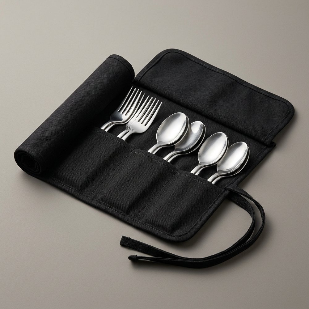 Cutlery roll wallet — 16-piece presentation set